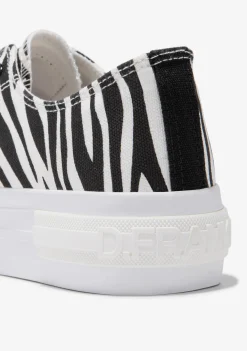D.Franklin One Way Low Zebra Edition|Damen Plattform-Sneakers|Sneakers