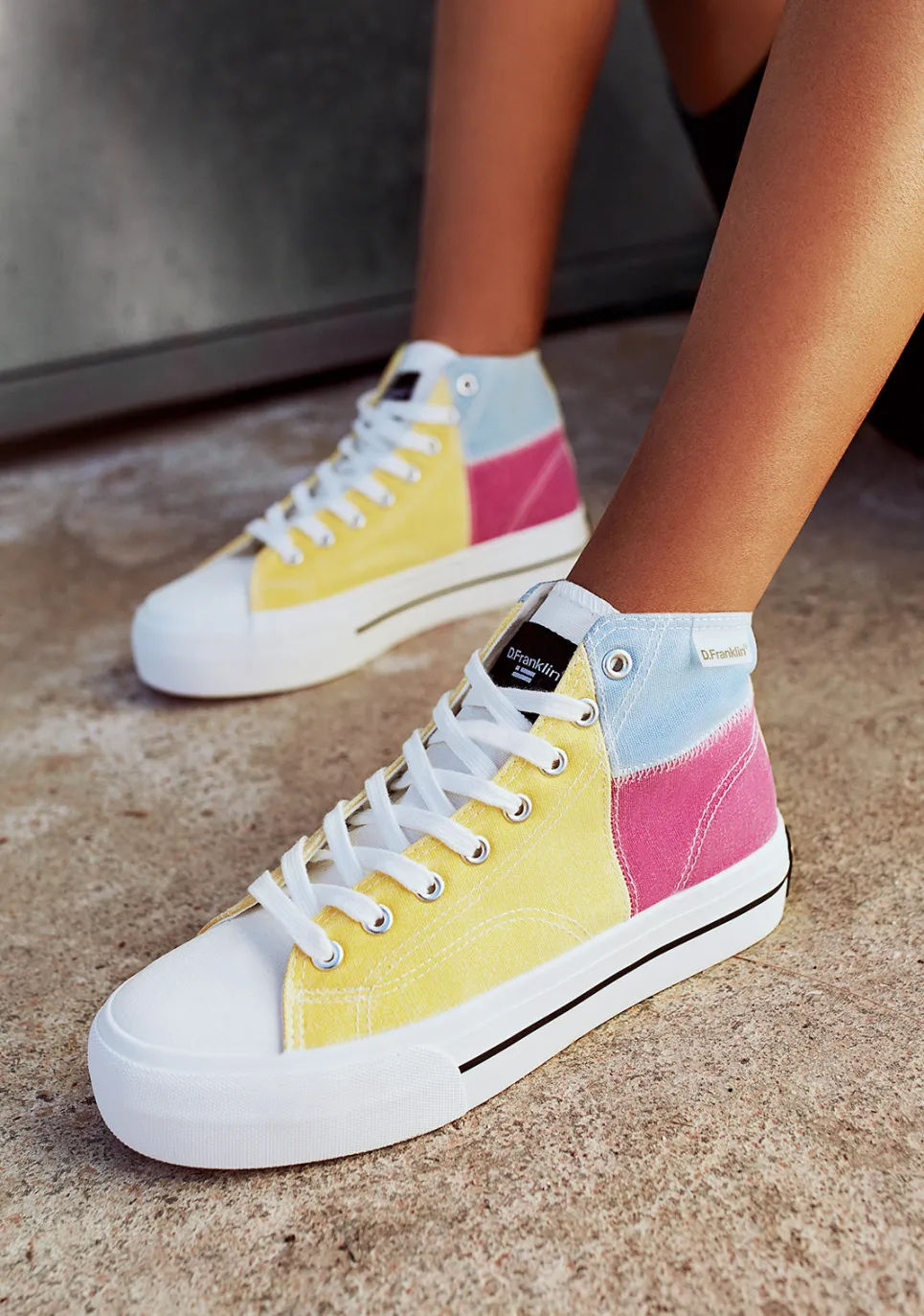 D.Franklin One Way Multi UV|Damen Plattform-Sneakers|Sneakers