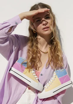 D.Franklin One Way Multi UV|Damen Plattform-Sneakers|Sneakers
