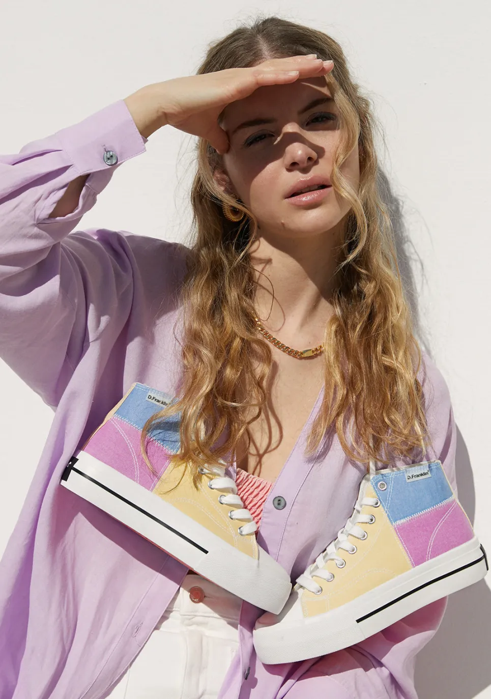 D.Franklin One Way Multi UV|Damen Plattform-Sneakers|Sneakers