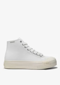 D.Franklin One Way Nap White|Damen Plattform-Sneakers|Sneakers