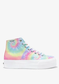 D.Franklin One Way Tie Dye|Damen Plattform-Sneakers|Sneakers