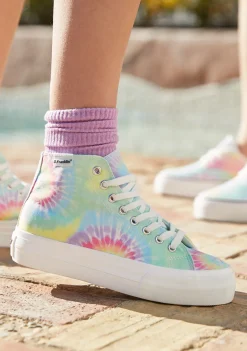 D.Franklin One Way Tie Dye|Damen Plattform-Sneakers|Sneakers