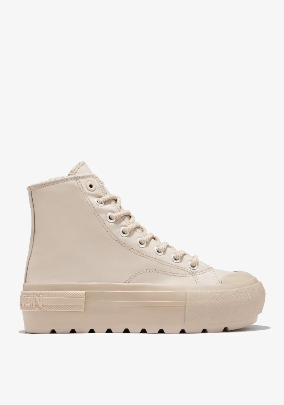 D.Franklin One Way Track Beige|Damen Plattform-Sneakers|Sneakers