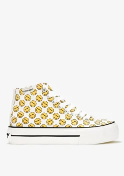 D.Franklin One Way UV Smiley Pattern|Damen Sneakers