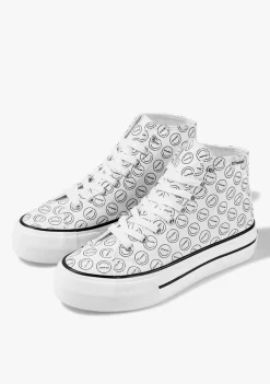 D.Franklin One Way UV Smiley Pattern|Damen Sneakers