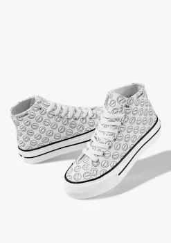 D.Franklin One Way UV Smiley Pattern|Damen Sneakers