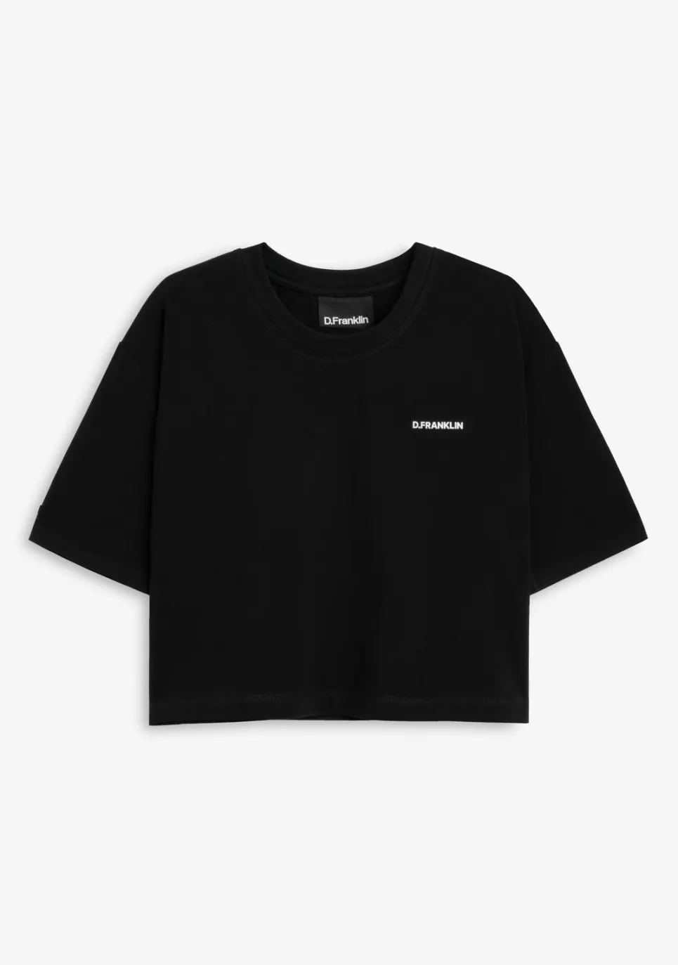 D.Franklin Origins Cropped T-Shirt Black / White|Damen T-Shirts