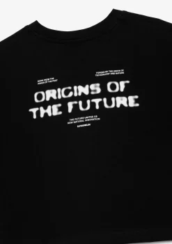 D.Franklin Origins Cropped T-Shirt Black / White|Damen T-Shirts