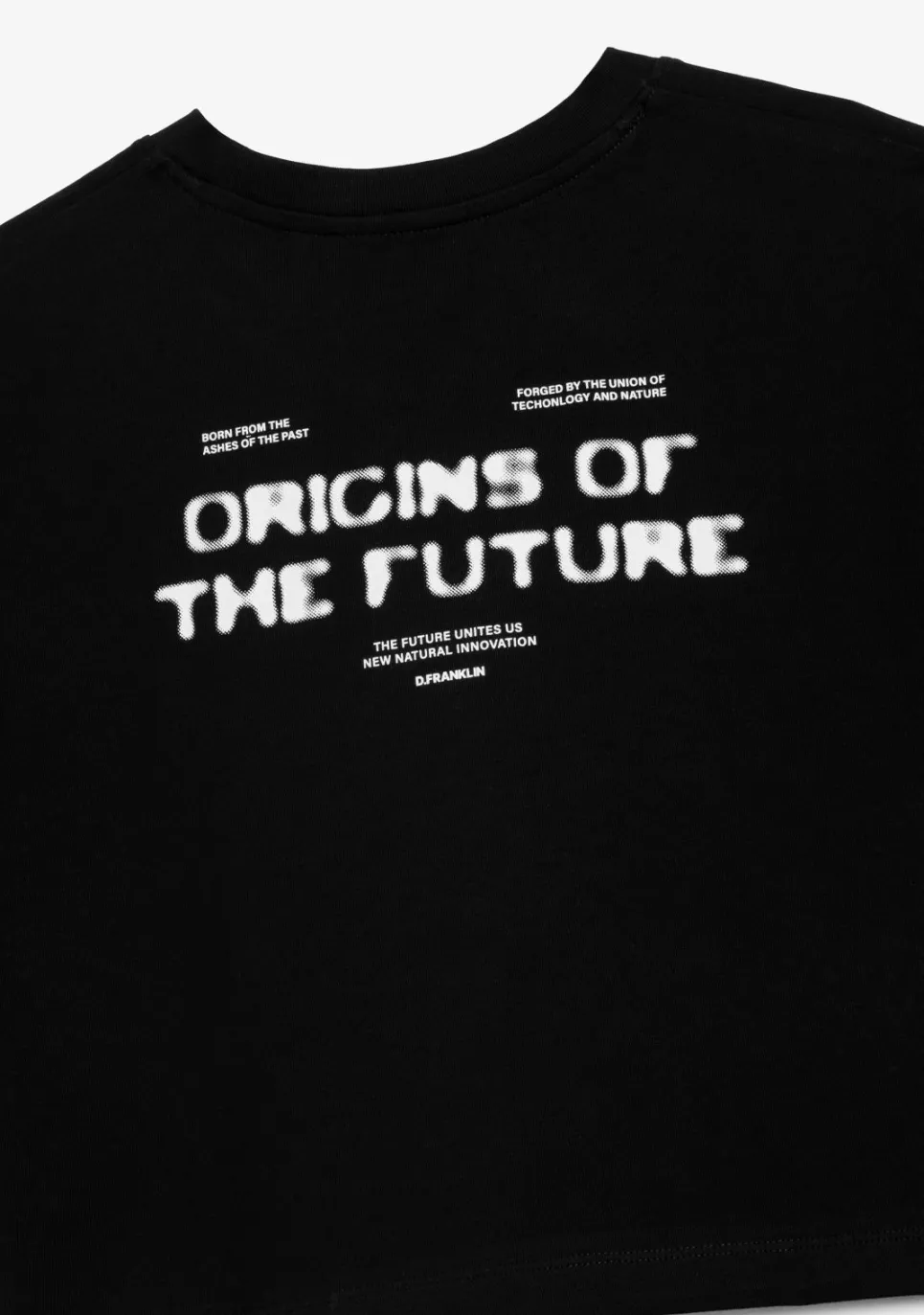 D.Franklin Origins Cropped T-Shirt Black / White|Damen T-Shirts
