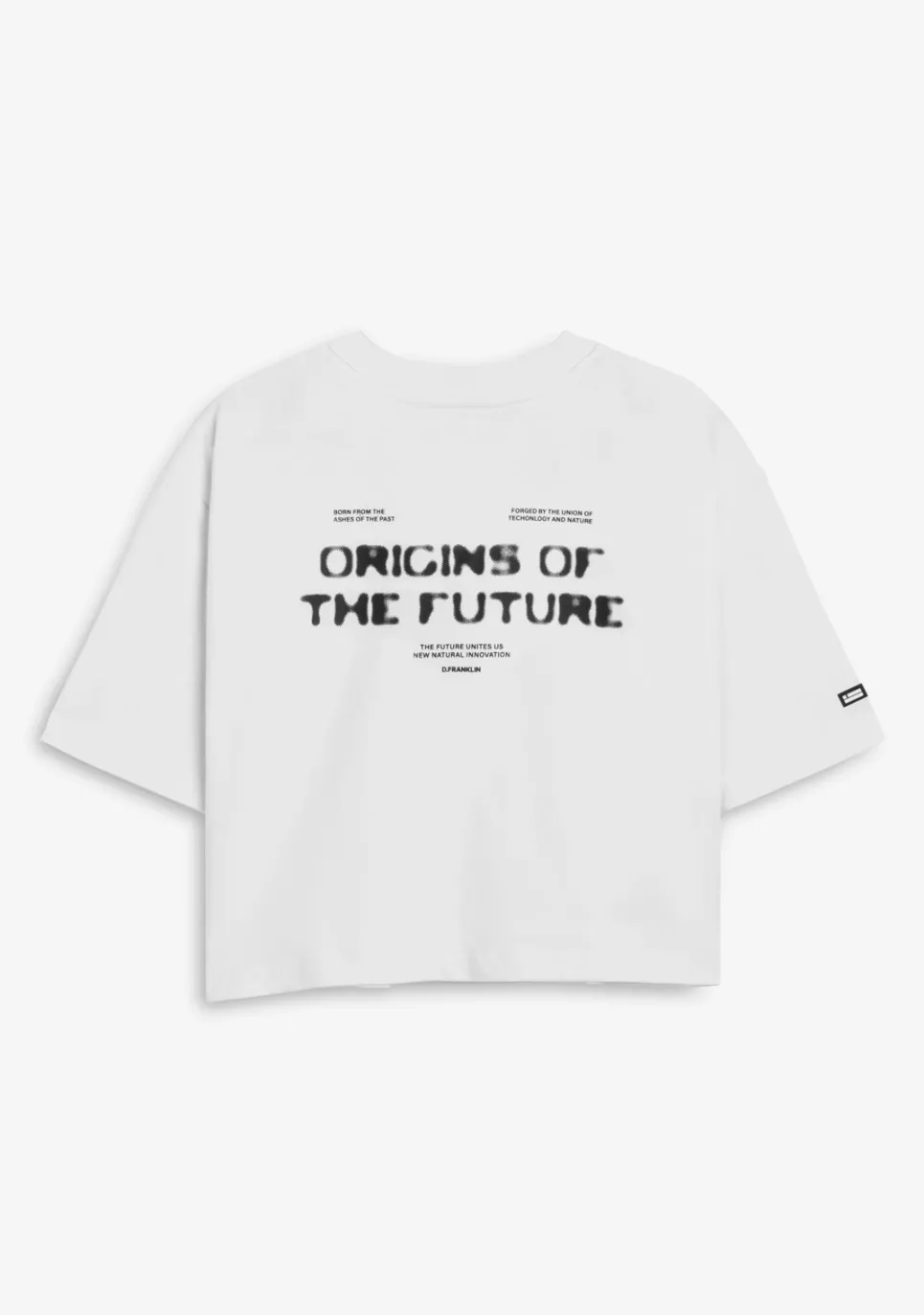 D.Franklin Origins Cropped T-Shirt White / Black|Damen T-Shirts