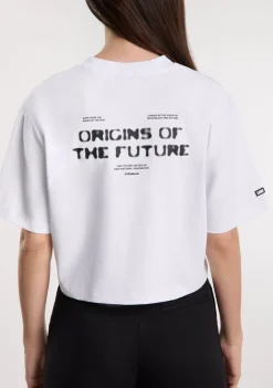 D.Franklin Origins Cropped T-Shirt White / Black|Damen T-Shirts