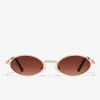 D.Franklin Oval Legacy Gold / Gradient Brown|Damen Ovale Sonnenbrillen|Ovale Sonnenbrillen