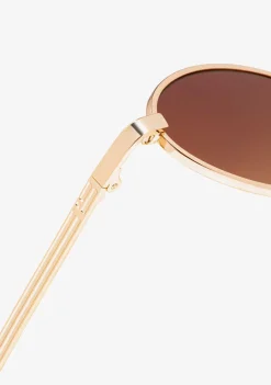 D.Franklin Oval Legacy Gold / Gradient Brown|Damen Ovale Sonnenbrillen|Ovale Sonnenbrillen