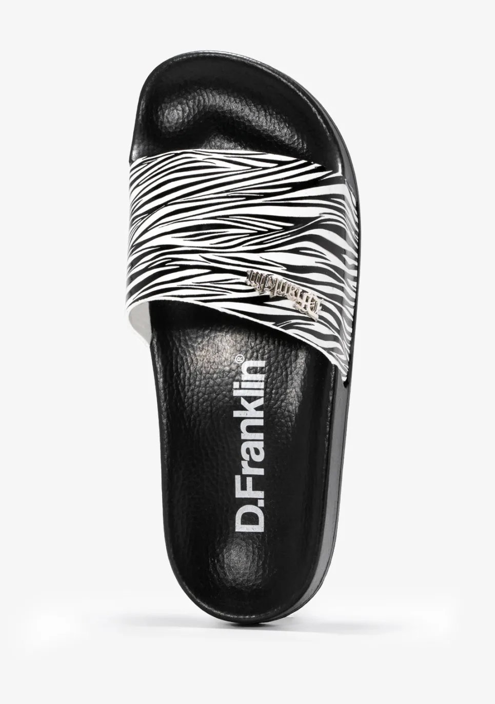 D.Franklin Pala Slide White Zebra|Damen Sandalen