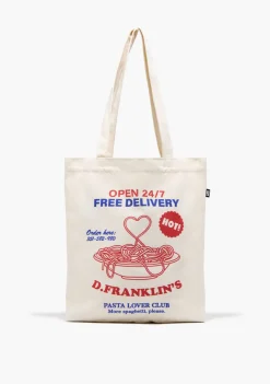 D.Franklin Pasta Lover Tote Bag Natural - Limited Edition|Damen Taschen