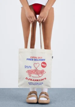 D.Franklin Pasta Lover Tote Bag Natural - Limited Edition|Damen Taschen