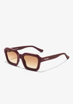 D.Franklin Pitch Burgundy / Gradient Brown|Damen Eckige Sonnenbrillen|Eckige Sonnenbrillen