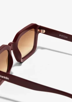 D.Franklin Pitch Burgundy / Gradient Brown|Damen Eckige Sonnenbrillen|Eckige Sonnenbrillen