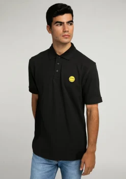 D.Franklin Polo Smiley Black|Herren T-Shirts