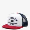 D.Franklin Puff Print Trucker Cap Navy-Red|Damen Kappen|Kappen