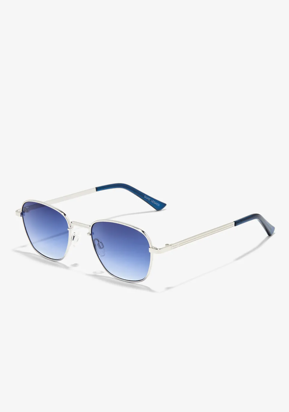 D.Franklin Quad Legacy Silver / Gradient Blue|Damen Eckige Sonnenbrillen|Eckige Sonnenbrillen