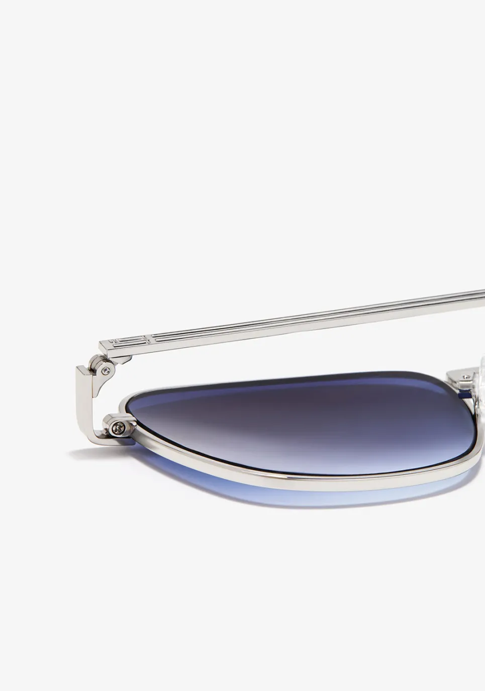D.Franklin Quad Legacy Silver / Gradient Blue|Damen Eckige Sonnenbrillen|Eckige Sonnenbrillen