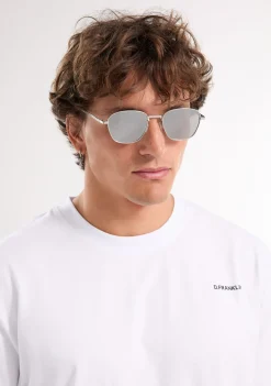 D.Franklin Quad Legacy Silver / Silver|Damen Eckige Sonnenbrillen|Eckige Sonnenbrillen