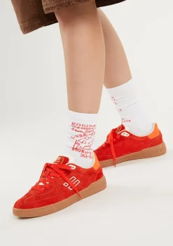 D.Franklin Rebel Basic Flag Red|Damen Sneakers