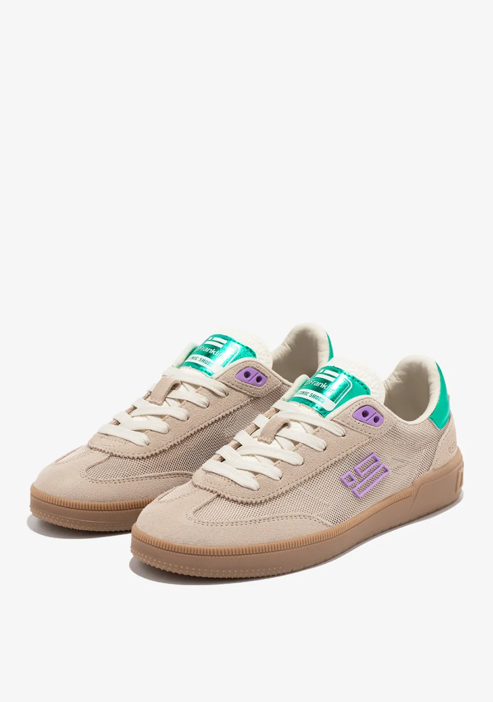 D.Franklin Rebel Mesh Flag Beige|Damen Sneakers