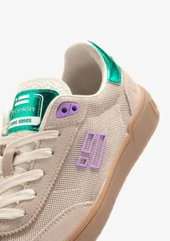 D.Franklin Rebel Mesh Flag Beige|Damen Sneakers