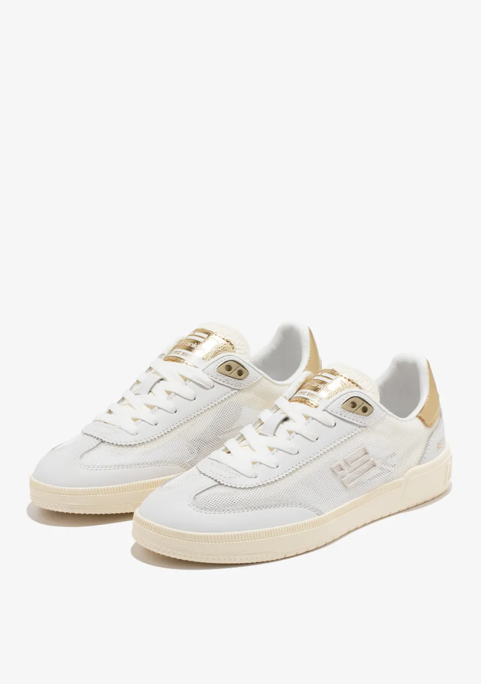D.Franklin Rebel Mesh Flag White / Gold|Damen Sneakers