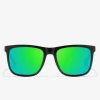 D.Franklin Rift Matte Black / Green Revo|Damen Sport-Sonnenbrillen|Eckige Sonnenbrillen
