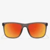 D.Franklin Rift Trans Dark Grey / Red Revo|Damen Sport-Sonnenbrillen|Eckige Sonnenbrillen
