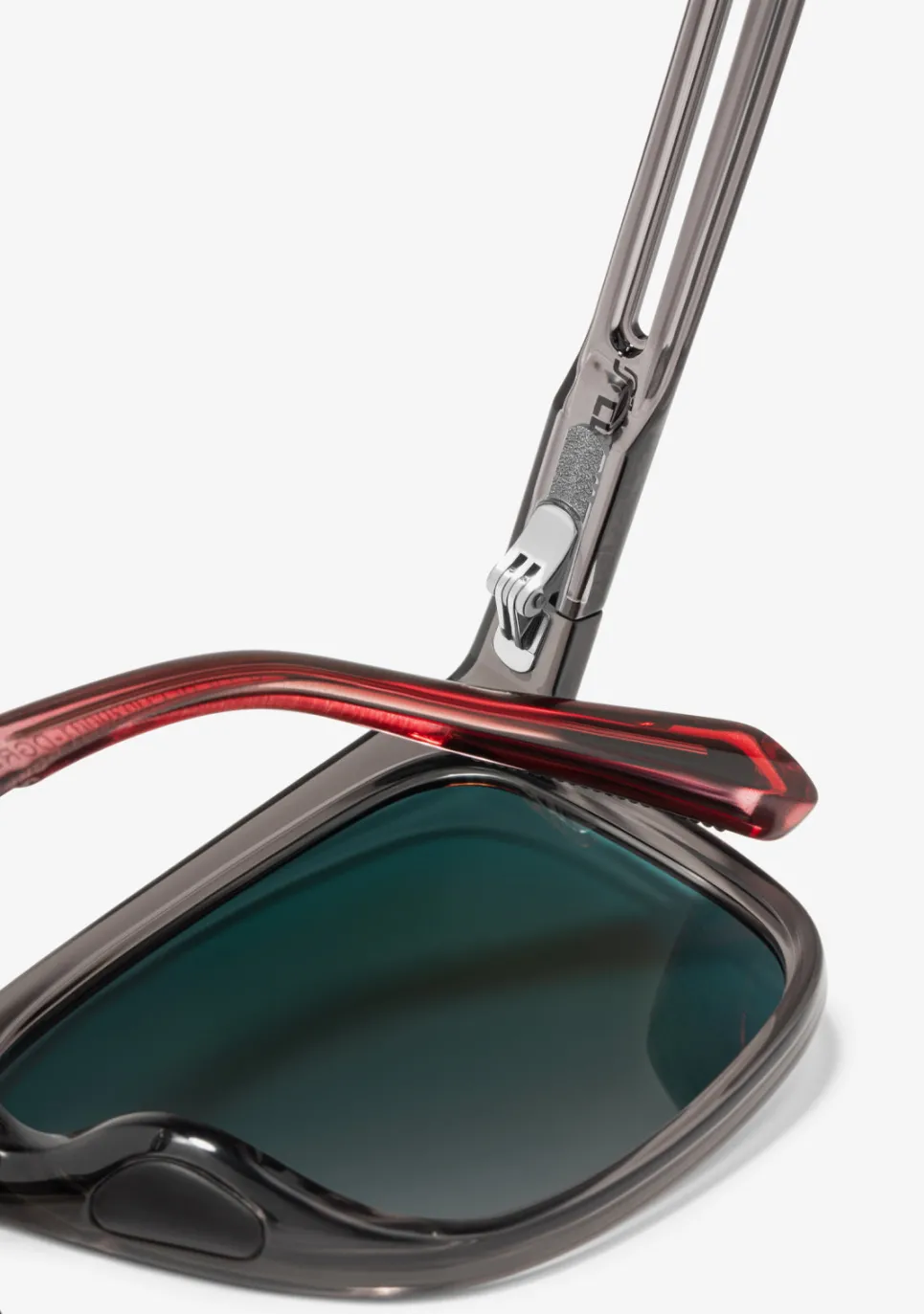 D.Franklin Rift Trans Dark Grey / Red Revo|Damen Sport-Sonnenbrillen|Eckige Sonnenbrillen