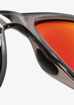 D.Franklin Rift Trans Dark Grey / Red Revo|Damen Sport-Sonnenbrillen|Eckige Sonnenbrillen