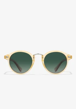 D.Franklin Roller Round V2 Amber / Grad Green|Damen Polarisierte Sonnenbrillen|Runde Sonnenbrillen