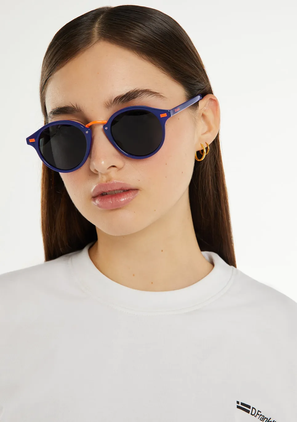 D.Franklin Roller Round V2 Limited Blue|Damen Runde Sonnenbrillen|Polarisierte Sonnenbrillen