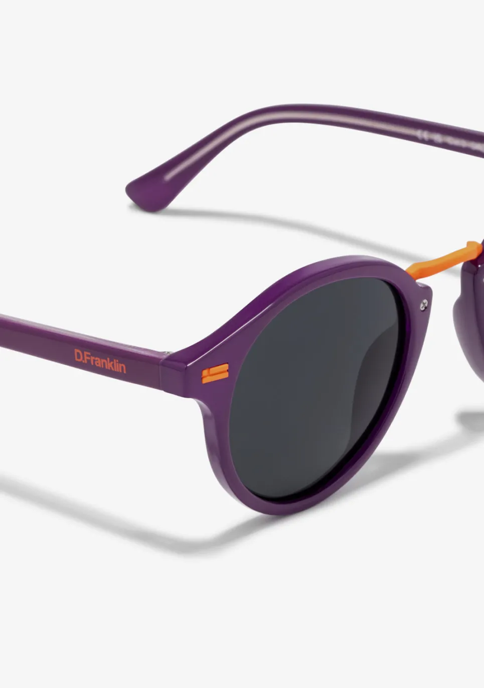D.Franklin Roller Round V2 Limited Purple|Damen Runde Sonnenbrillen|Polarisierte Sonnenbrillen