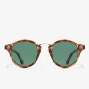 D.Franklin Roller Round V2 Tortoise / Smoky Green|Damen Runde Sonnenbrillen|Polarisierte Sonnenbrillen