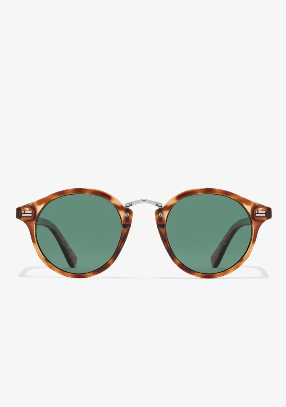 D.Franklin Roller Round V2 Tortoise / Smoky Green|Damen Runde Sonnenbrillen|Polarisierte Sonnenbrillen
