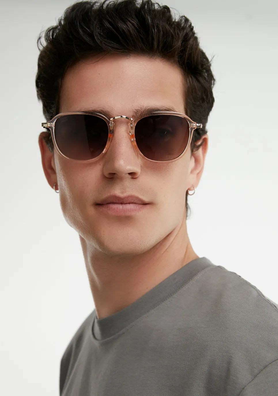 D.Franklin Roller SQ Champagne / Grad Brown|Damen Eckige Sonnenbrillen|Eckige Sonnenbrillen