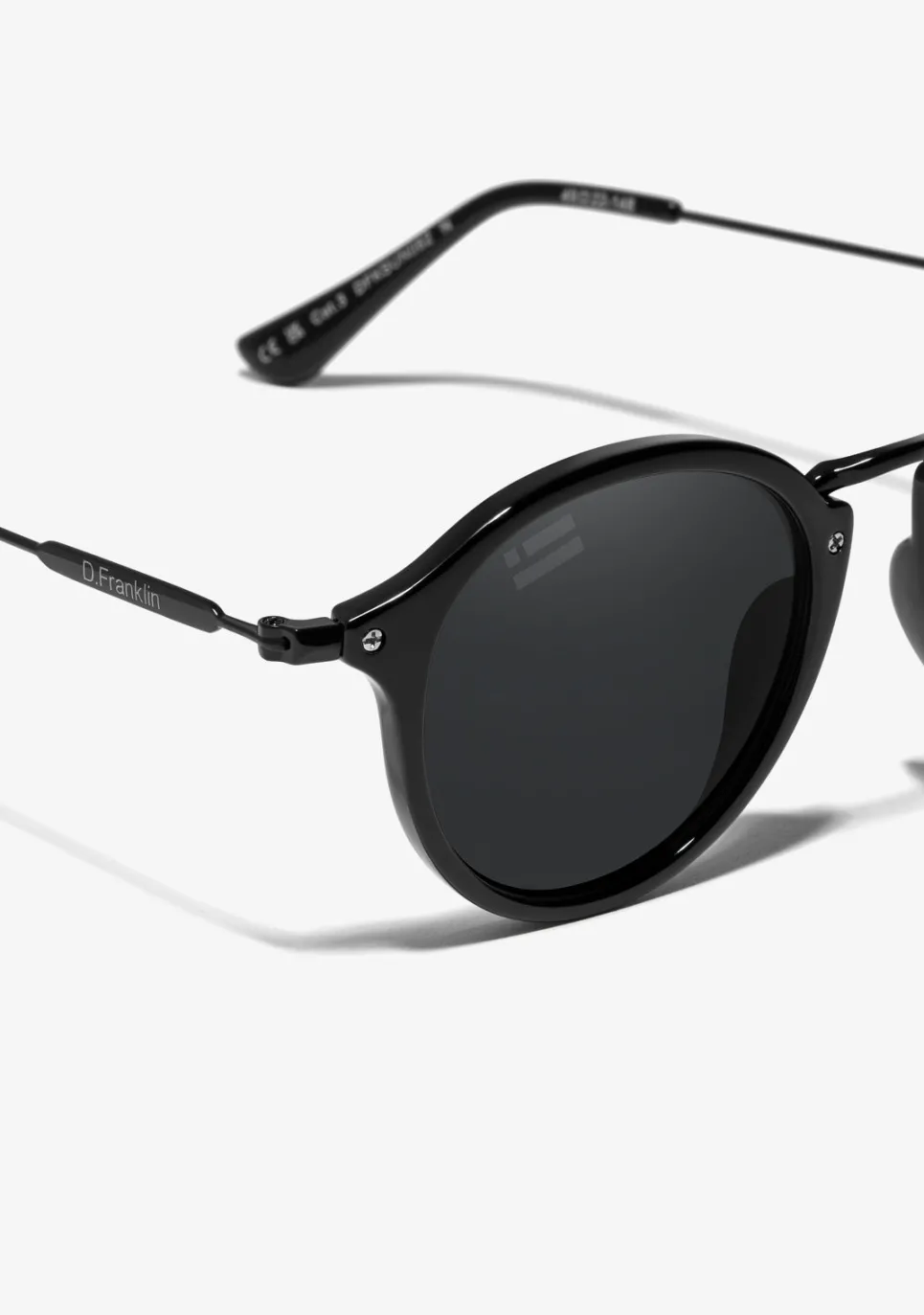 D.Franklin Roller TR90 Black Edition|Damen Runde Sonnenbrillen|Runde Sonnenbrillen