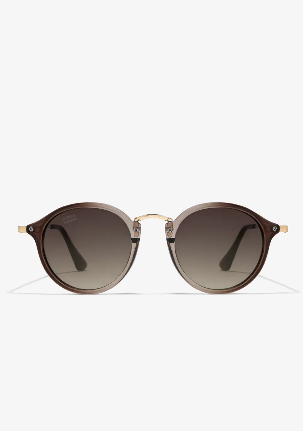 D.Franklin Roller TR90 Milky Brown / Grad Brown|Damen Runde Sonnenbrillen|Runde Sonnenbrillen
