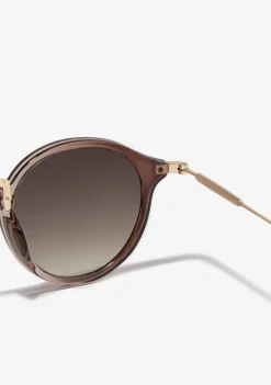 D.Franklin Roller TR90 Milky Brown / Grad Brown|Damen Runde Sonnenbrillen|Runde Sonnenbrillen