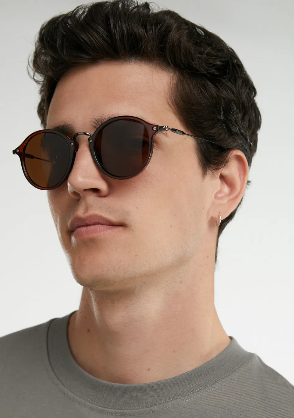 D.Franklin Roller TR90 Trans / Brown|Damen Runde Sonnenbrillen|Runde Sonnenbrillen
