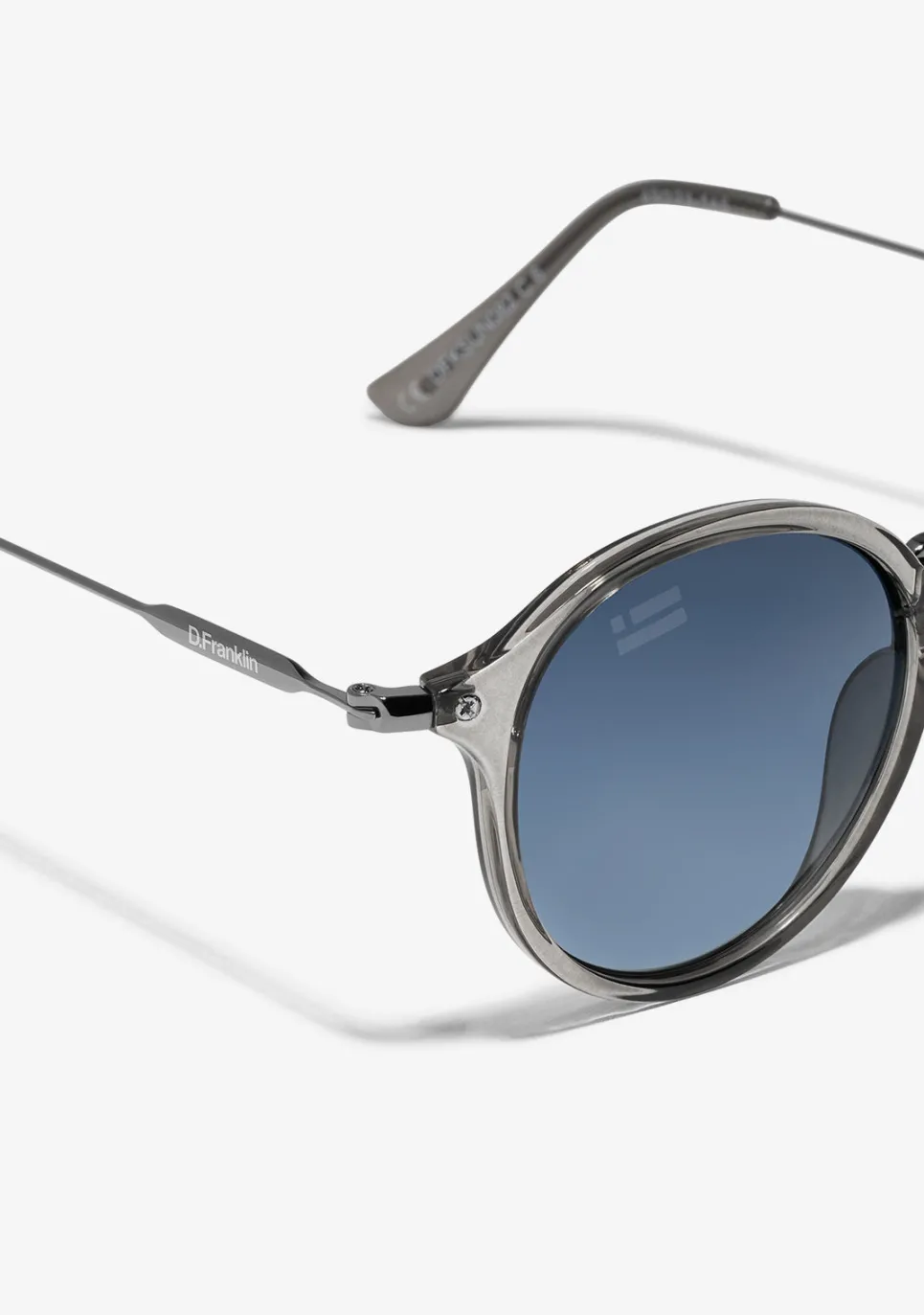 D.Franklin Roller TR90 Trans / Grey|Damen Runde Sonnenbrillen|Runde Sonnenbrillen