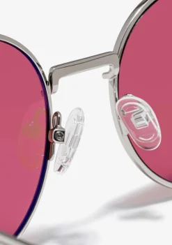 D.Franklin Round Legacy Silver / Red|Damen Runde Sonnenbrillen|Runde Sonnenbrillen