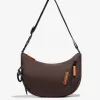 D.Franklin Round Nylon Crossbody Bag Brown + Custom Set Orange|Damen Taschen