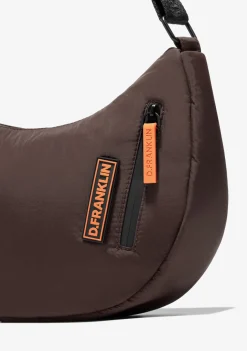 D.Franklin Round Nylon Crossbody Bag Brown + Custom Set Orange|Damen Taschen